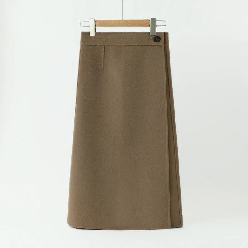 2025 Women's 100% Cashmere Thick Double sided Skirt Classic Multi functional Fashion Suitable for Business