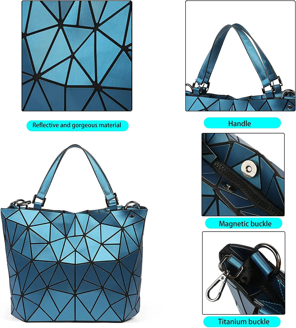 Handbags Bags For Women 2025 Designer Luxury Tote Bucket Bag Fashion Geometric Crossbody Shoulder Messenger Hand Bag Silver