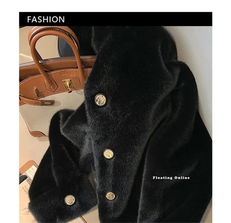 Women's Coat  Women's fur Coat New Fashion Mink fur Coat Women's Autumn and Winter new Fur Short Ladies Wind Chaebol Daughter