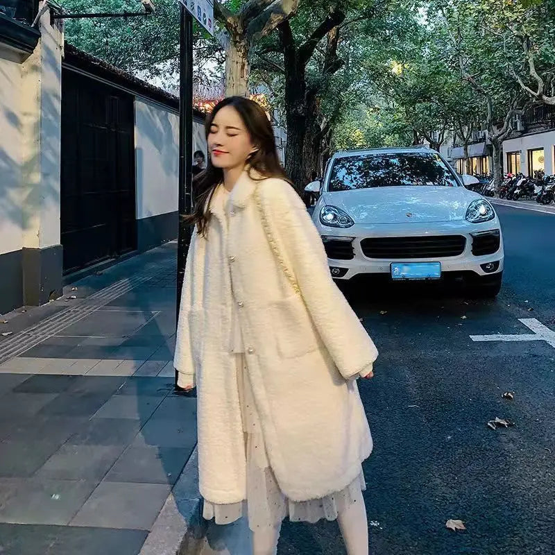 Wool Blend Coats Womens Woolen Coat Lining Fall Corduroy Jacquard Stand-Up Collar Chic French Style Conference Cleanfit Tasteful