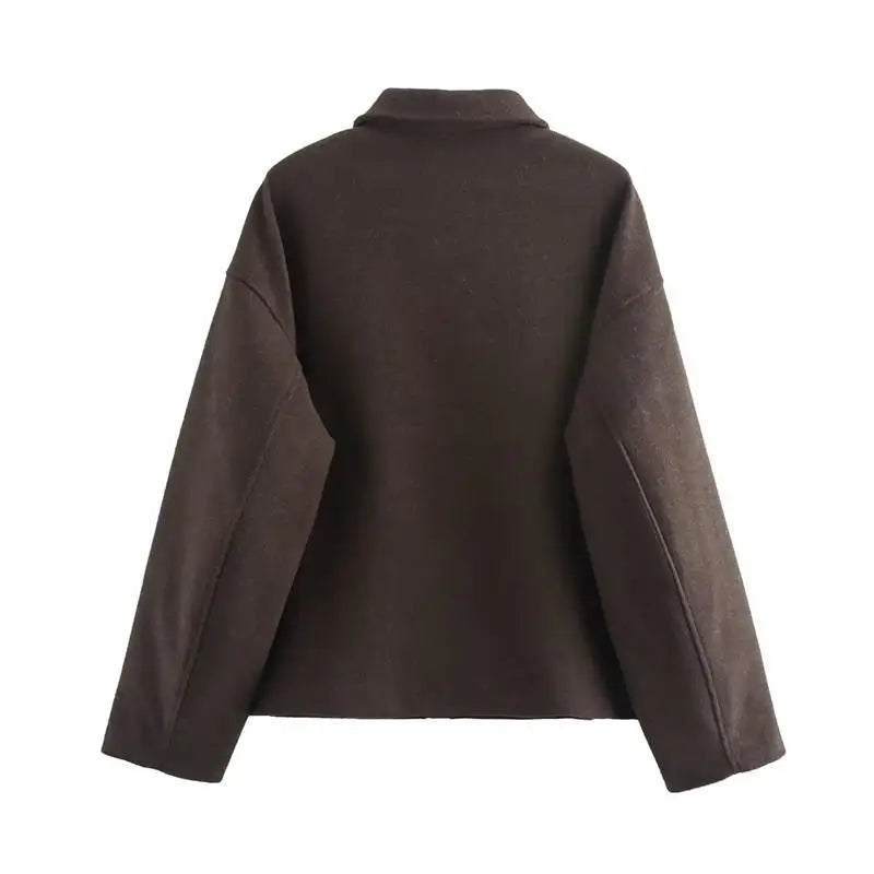 Autumn Jackets Women's 2025 New Coats Chic Loose Lapel Warm Street Women's Jackets Simple Casual Joker Youth Outerwear