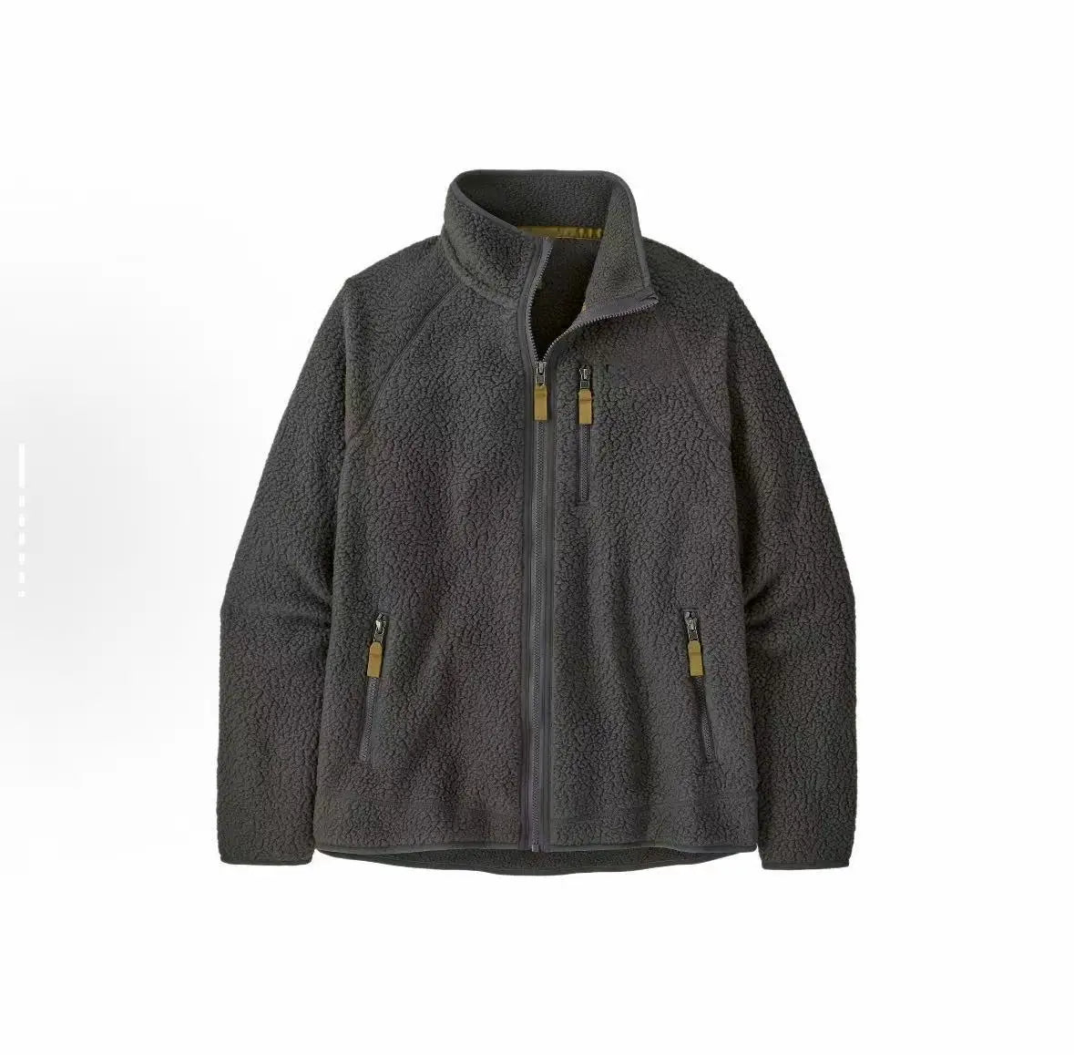 Winter stand collar wool jacket, warm and soft wool fleece, autumn casual jacket, outdoor daily wear, winter jacket for men