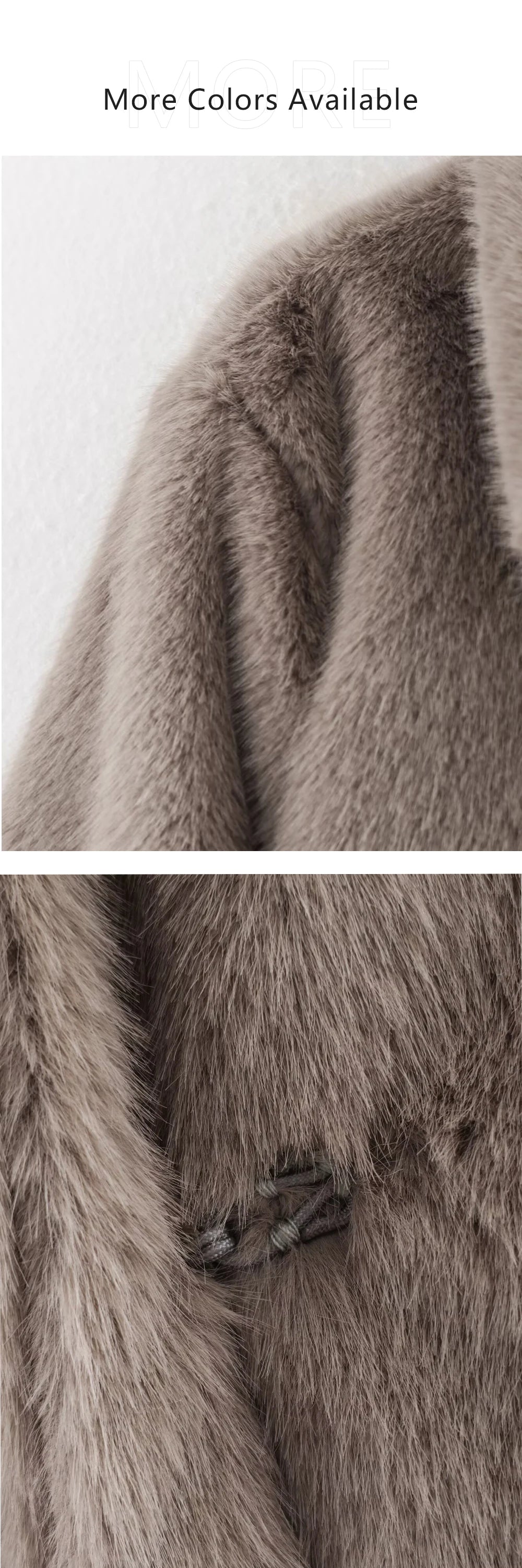 Loose lapel button embellished brown long sleeved jacket for women's autumn and winter collection