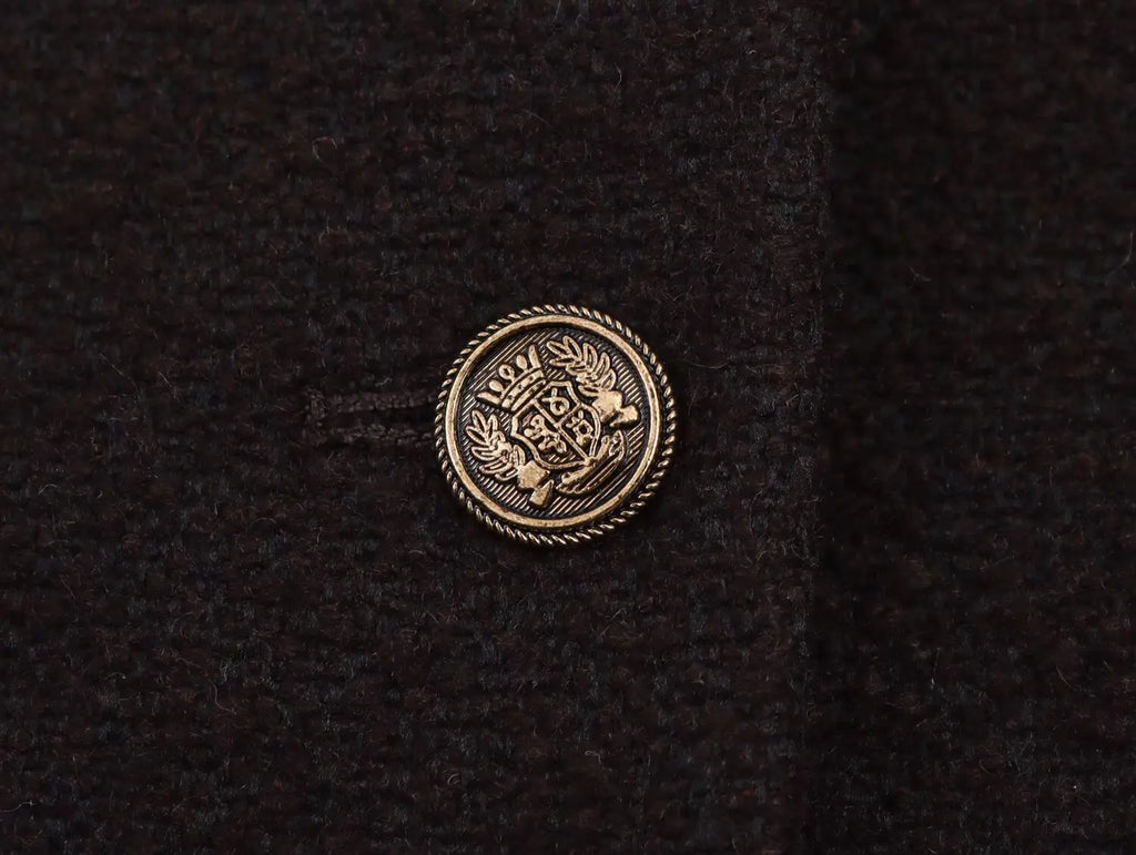 HH Women's Autumn Fashion Tweed Jacket Round Neck Short Woolen Jacket Female Commuter Versatile Fragrant Breeze Casual Coat