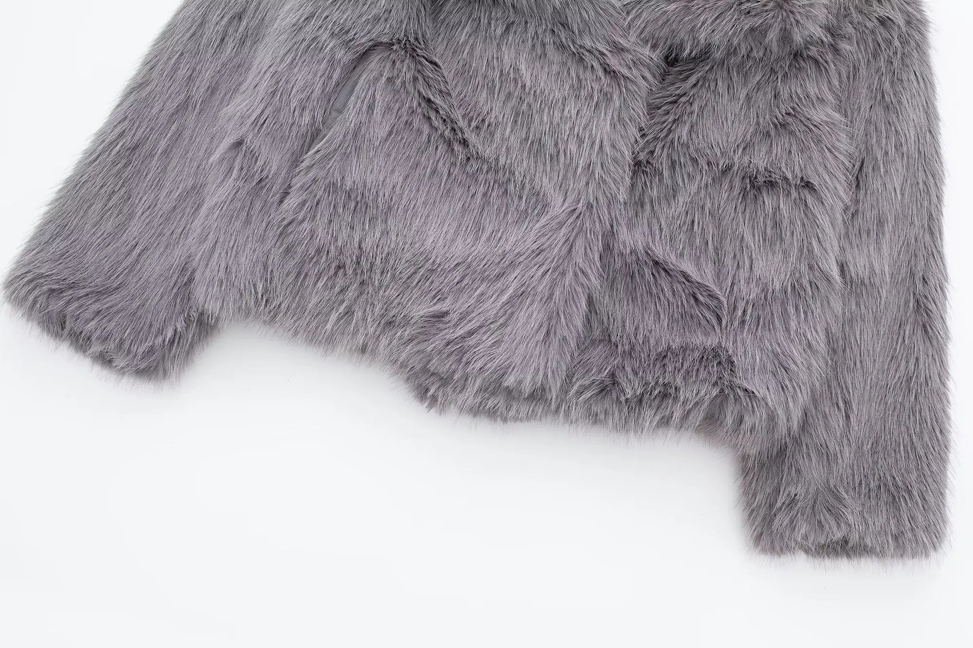 HH Winter Casual Women Solid Faux Fur Jackets 2024 Lapel Long Sleeve Patchwork Buttons Designer Coats Female Fashion Outwear