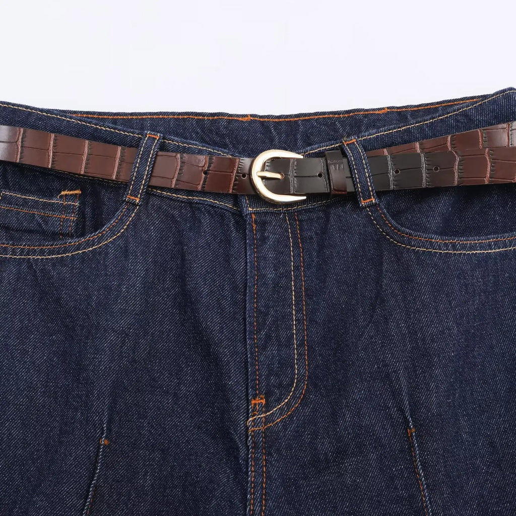 2025 Fashion New Arrival: High-Waisted Wide-Leg Pants with Belt Women's Fashionable Casual Pairing: High-Waisted Drawstring Wide