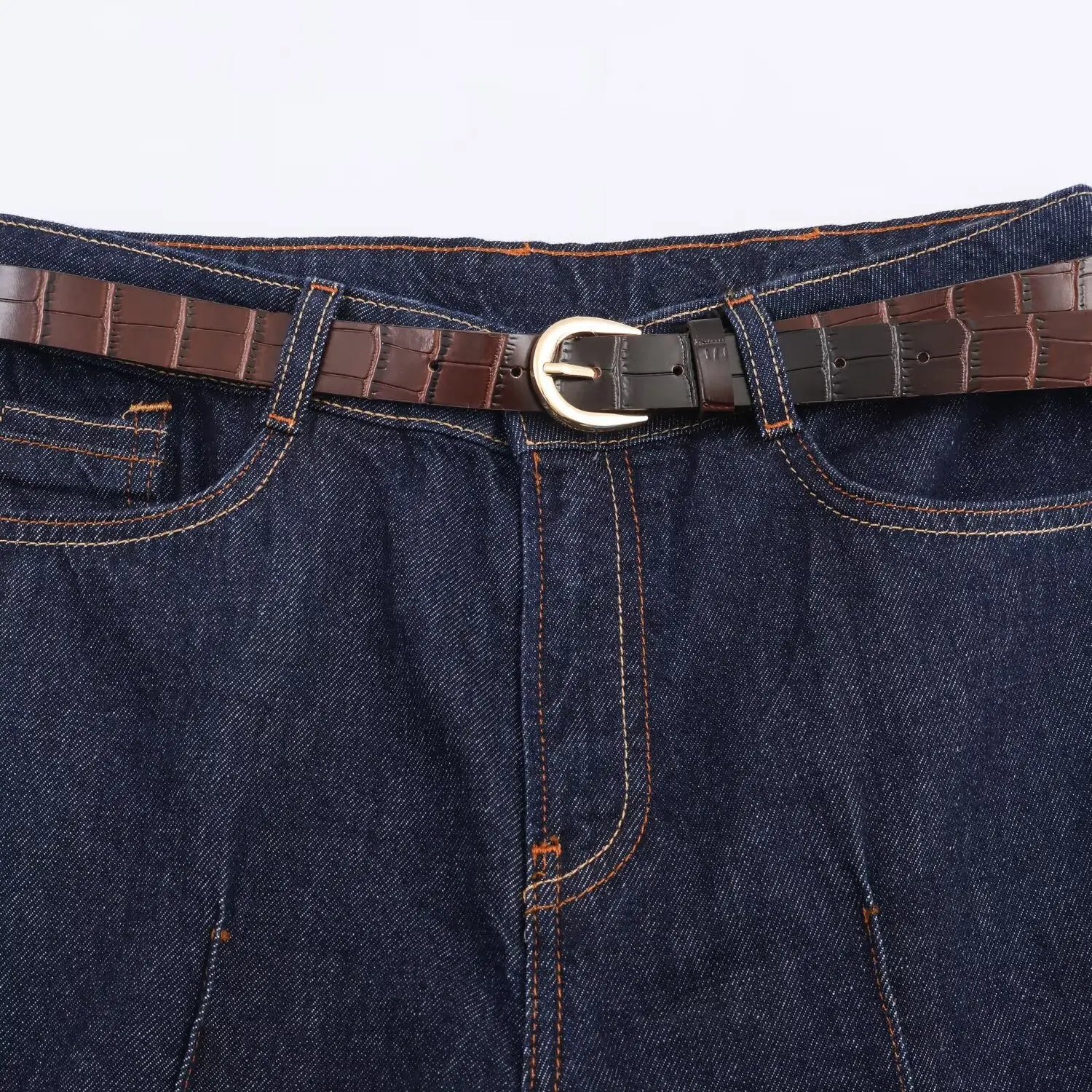 2025 Fashion New Arrival: High-Waisted Wide-Leg Pants with Belt Women's Fashionable Casual Pairing: High-Waisted Drawstring Wide