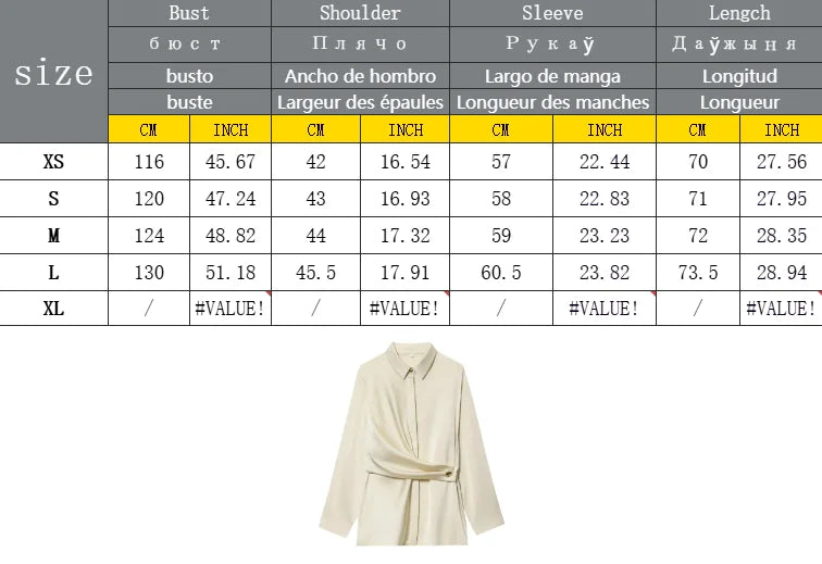 Women 2025 Autumn Winter New Silk Satin Blouse Turn-down Collar Single Breasted Long Sleeve Loose Blouse Fashion Shirt