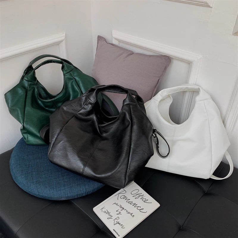 Fashion Women Handbags Female Large Shoulder Bags For Travel Weekend Shopping Feminine Bolsas Soft Leather White Messenger bag