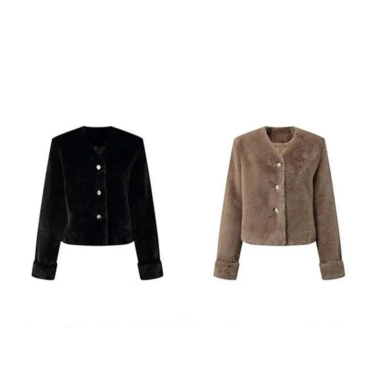 Women's Coat  Women's fur Coat New Fashion Mink fur Coat Women's Autumn and Winter new Fur Short Ladies Wind Chaebol Daughter