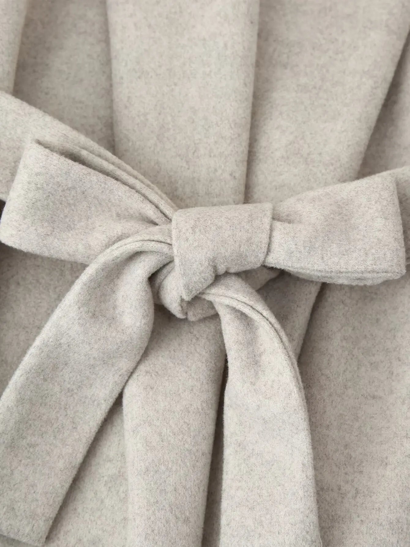 Women's Elegant Woolen Coat Lady Turn-Down Collar With Belt Full Sleeved Outerwear Female Bathrobe Styled Thicken Long Jackets