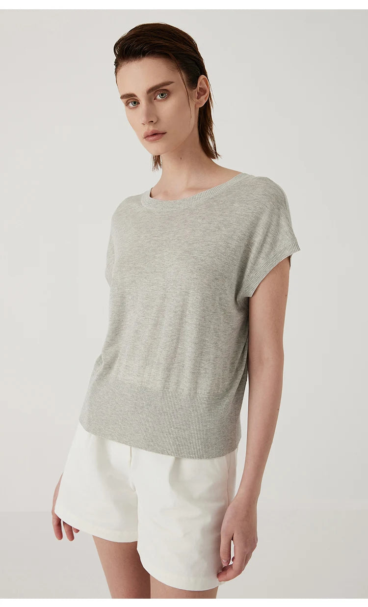 BG3511194  Ladies Clothes can be worn on both sides Summer Sweaters for Women Wool Silk Tops Women's Clothing Tshirt