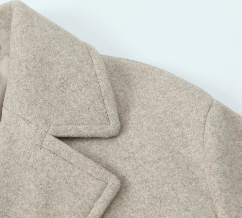 European and American Women's Clothing, New, Soft Loose Lapel Long-sleeved Coat and Coat