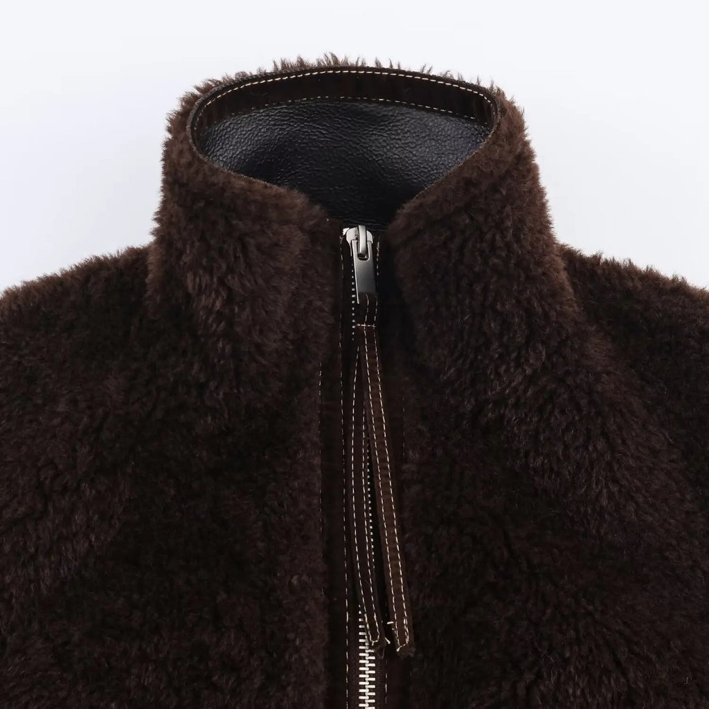 Women Jacket Coat 2025 Winter New  Fur One-Piece Fashion Solid Solor Long Sleeve Zipper Coat Female Chic Leisure Loose Outerwear