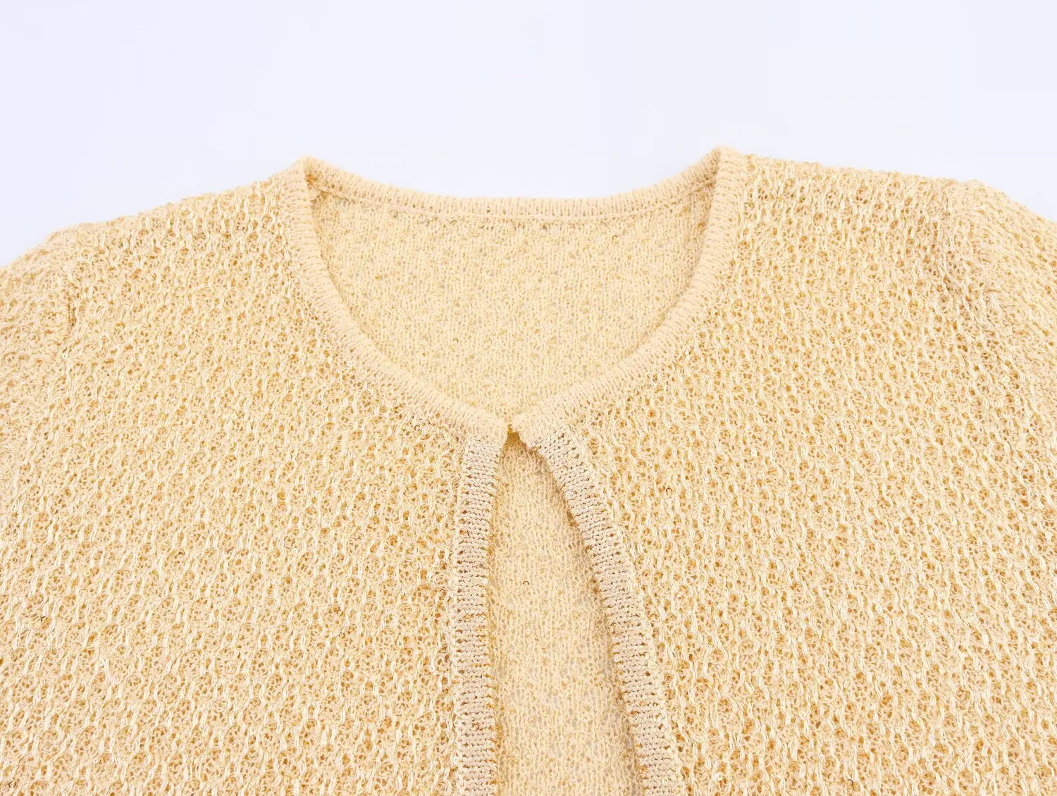 Women's Clothing 2025 New Style European And American Fashion Simple Pearl Decoration Knitted Top Knitted Vest