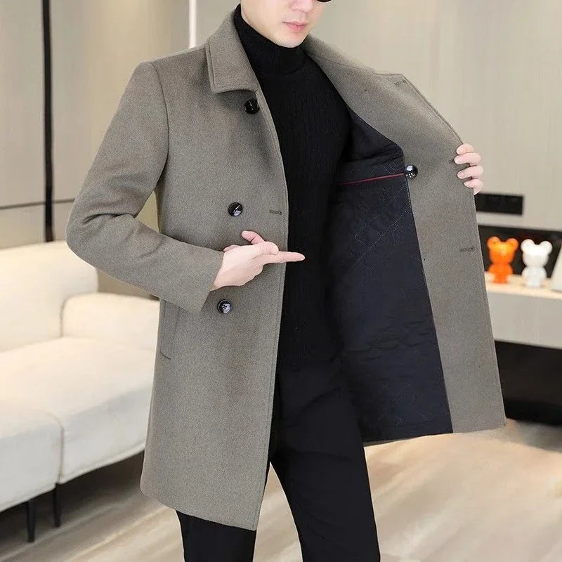 Wool & Blends Jacket for Men Winter Sales Of New In Man Coat Original Brands Cheap Sale Stylish Clothes Offer Casual Vintage Y2k