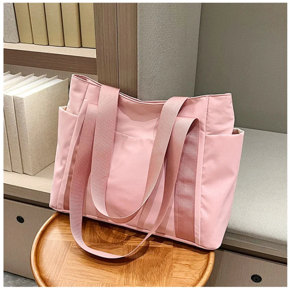2024 New Handbags Casual Shopping Bags for Women Soft Canvas Big Capacity Tote Bag Messenger Big Mummy Shoulder Bag Ladies