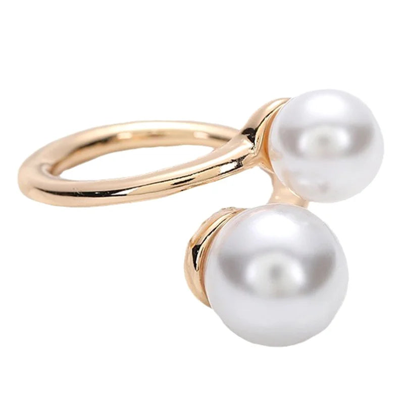 Fashion Pearl Brooches For Women Scarf Buckle Geometry Elegant Scarf Buckle Ring Clothing Accessories