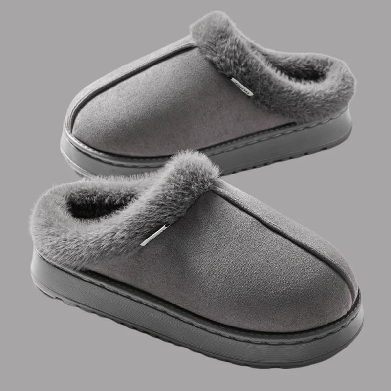 Women's Winter Slippers Non-Slip Indoor House Shoes, Plush Fleece Lined Warm Cotton Slippers with Soft Sole for Home Comfort
