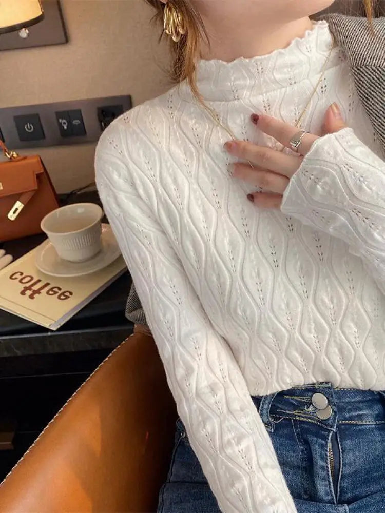 Cashmere Turtleneck Women Sweaters 2025 Autumn Winter Warm Pullover Slim Tops Knitted Sweater Jumper Soft Pull Female