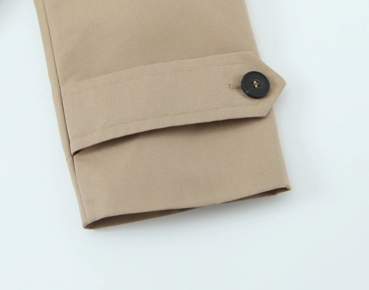 Women Jackets 2025 Autumn Winter New Fashion Laple Long Sleeves Double-Breasted Jacket Female Elegant Windcoat Style New Coats