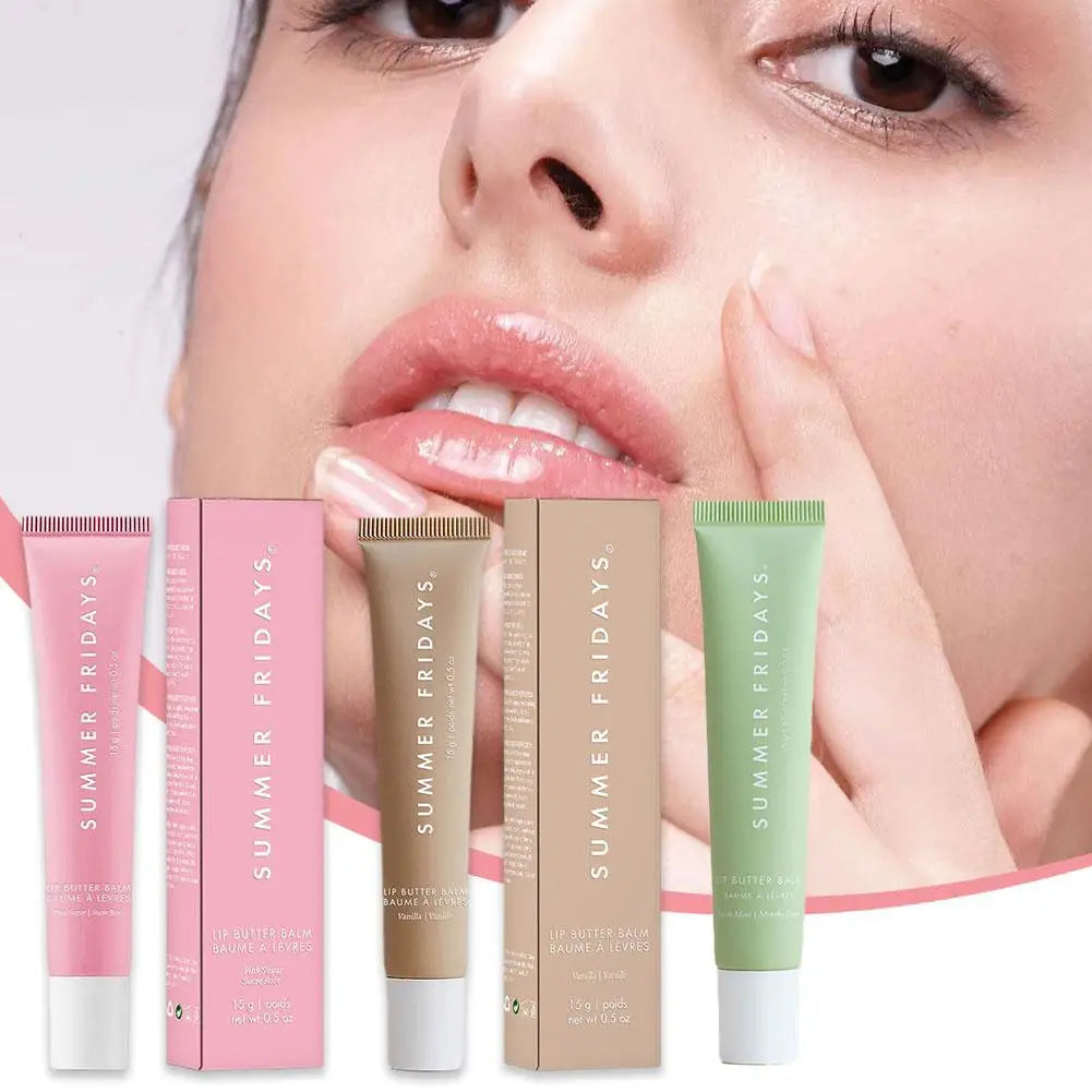 Summer Fridays Lip Balm Lipstick Moisturizing Glossy Smooth Soft Lips Cosmetics Sugar Vanilla Beige Sweet Mint Makeup Lip Care