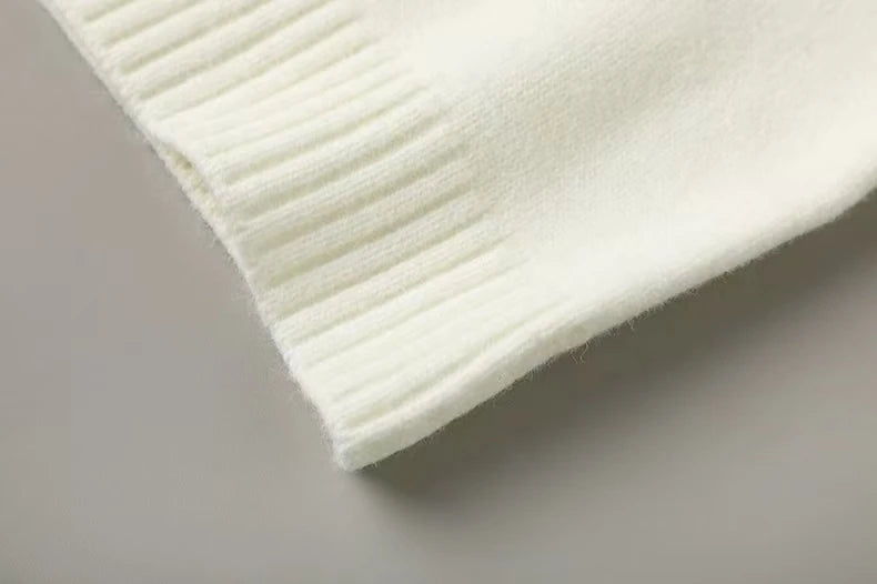 New 2024 Autumn Winter Pullover Sweater Women Cashmere Knitwear Tops Bear Print Warm Pullovers Korean Fashion Chic Woman Clothes