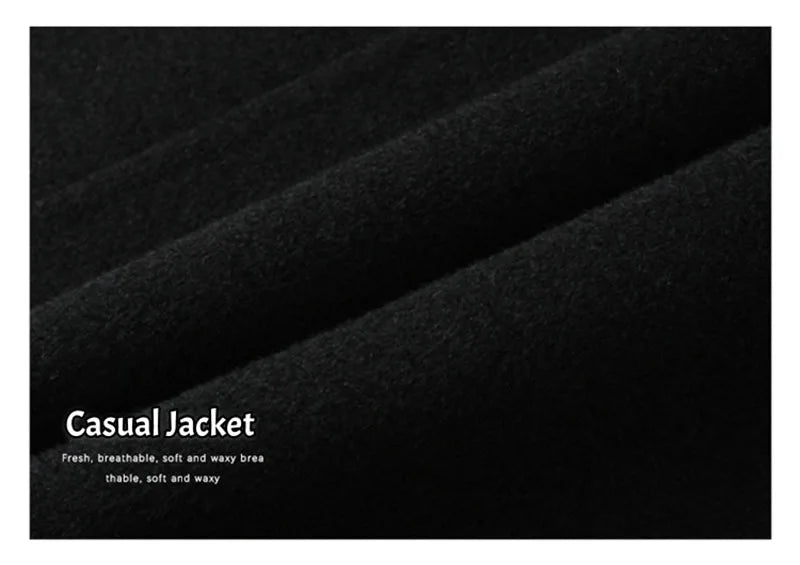 High-end Men's Double-breasted Wool Coat Fashionable Long Wool Knee-length Casual Suit Jacket for Men Peak Lapel Customized Coat