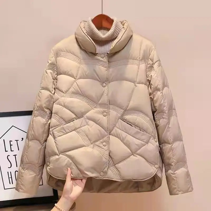 Women Jacket 2025 New Autumn Winter Parkas Female Light Thin Down Cotton Coat Femme Casual Short Warm Basic Outerwear Ladies Top