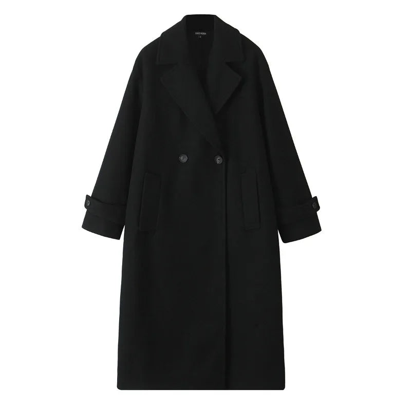 European and American Women's Clothing, New, Soft Loose Lapel Long-sleeved Coat and Coat