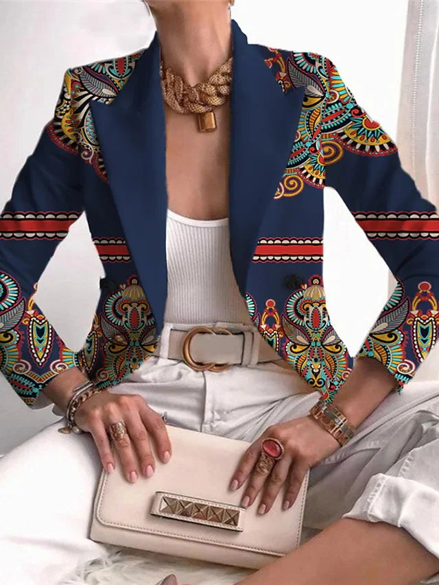 Women's Clothing Suit Western-Style Clothes Lapel Button Lid Pocket Fashion