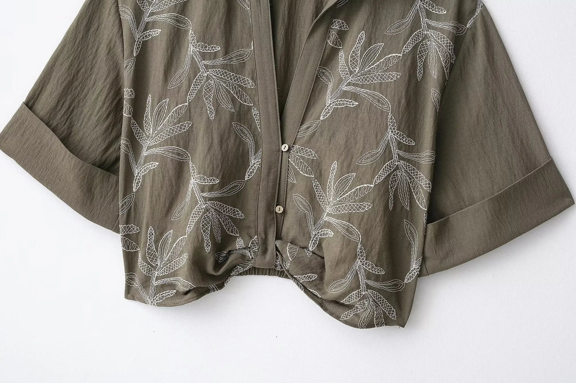 2025 Fashion Elegant Woman Embroidery Short Skirts Sets Women Leisure 2 Piece New Summer Lapel Short Tops +Skirts Two Piece