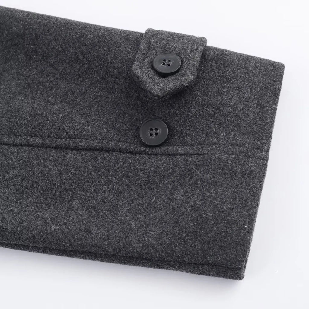 Women's Overcoat 2025 Autumn Winter New Fashion Laple Long Sleeves Double-Breasted Coat Female High Street Elegant New Coats