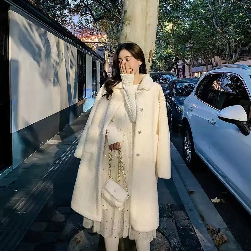 Wool Blend Coats Womens Woolen Coat Lining Fall Corduroy Jacquard Stand-Up Collar Chic French Style Conference Cleanfit Tasteful