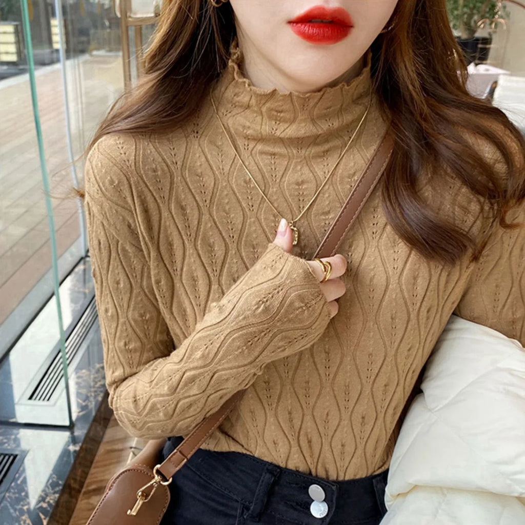 Cashmere Turtleneck Women Sweaters 2025 Autumn Winter Warm Pullover Slim Tops Knitted Sweater Jumper Soft Pull Female