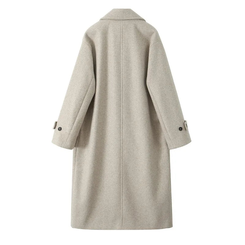 European and American Women's Clothing, New, Soft Loose Lapel Long-sleeved Coat and Coat