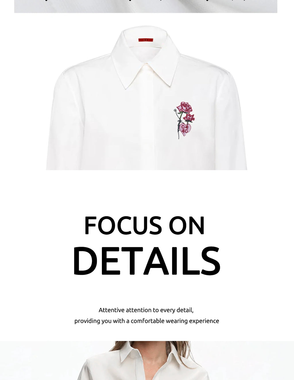Women Shirts Casual Long Sleeve Blouse Embroidered Flowers Elegant Lapel Loose Shirt Spring Summer Solid Office Lady Tops