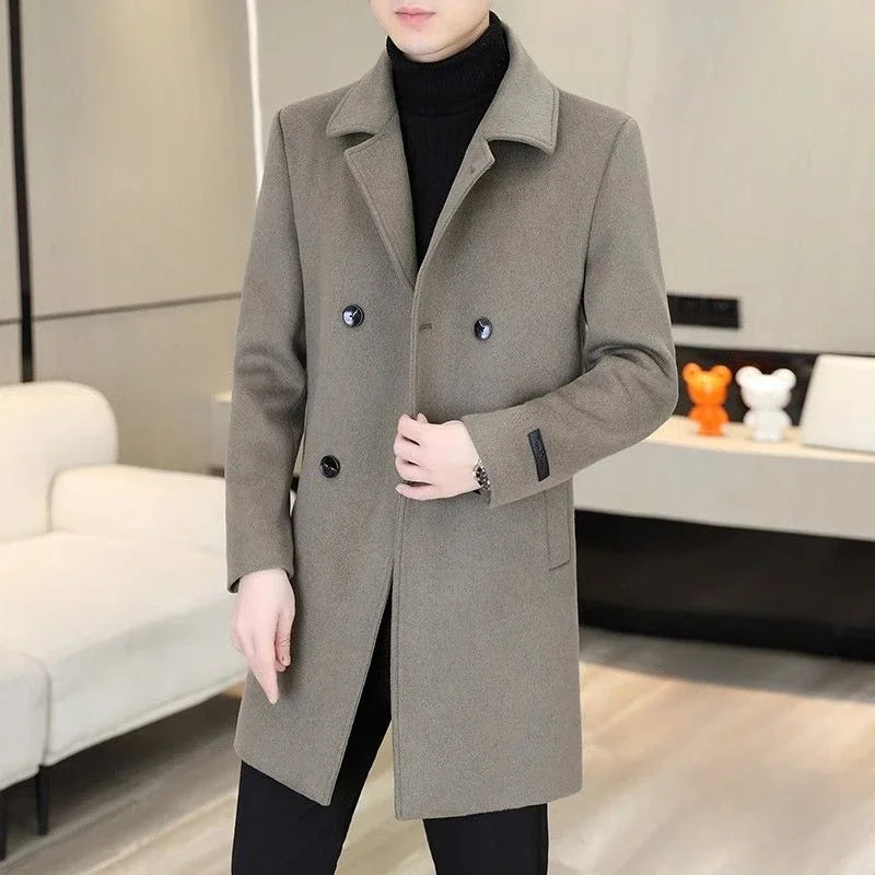 Wool & Blends Jacket for Men Winter Sales Of New In Man Coat Original Brands Cheap Sale Stylish Clothes Offer Casual Vintage Y2k