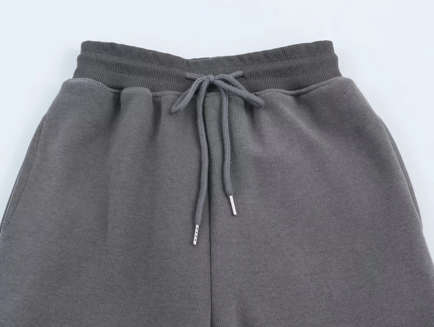 2025 Winter New Women's Clothing: Versatile Casual Fashion Simple Ribbed Soft Hooded Sweatshirt + Straight Leg Pants
