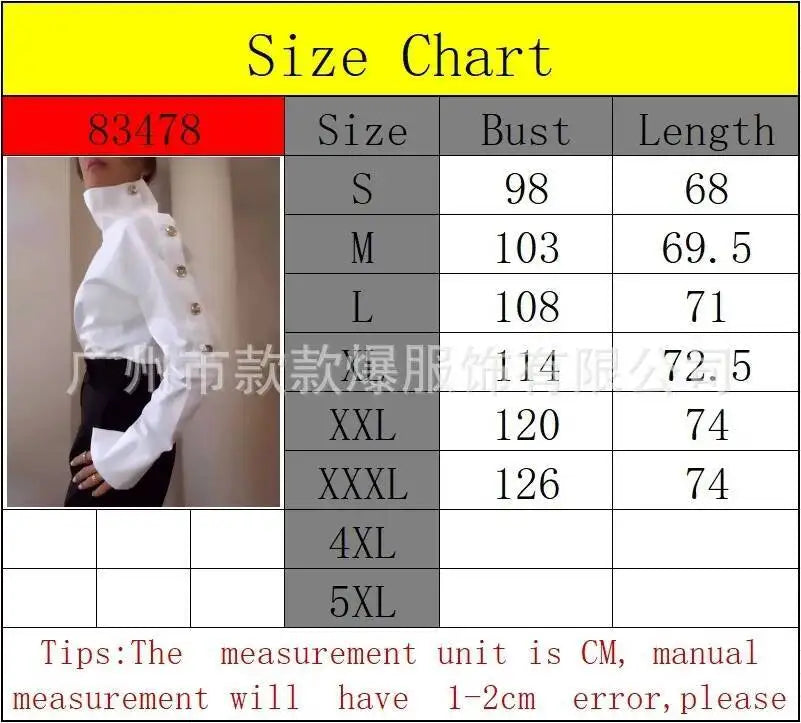 New Fashion Shirt For Women 2025 Casual Long-Sleeve Button Women's Blouse Spring Chic White Tops Office Shirts Female