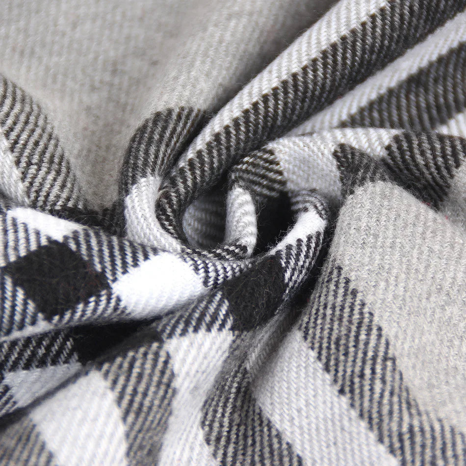 180cm Imitation Cashmere Warm Scarf for Women, Winter Men Shawl,Imitation Cashmere Plaid Scarf Female,lusuge scarf