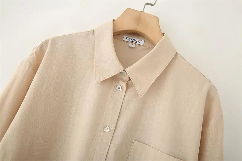 Shirts Spring Women's 2025 New Chic Loose Elegant Office Blouses Fashion Comfortable Long-Sleeved Street Youth Shirt Tops