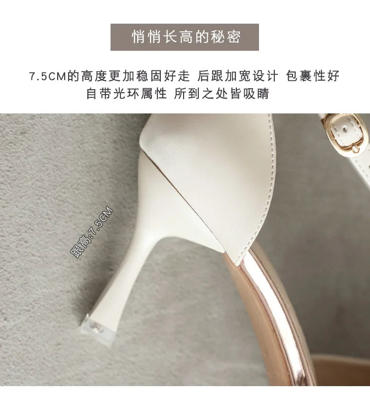 Shoes for Woman 2025 New Designer Luxury Elegant Medium Heels Women's Shoes Comfort Summer Elegant Female Party Fashion Classics