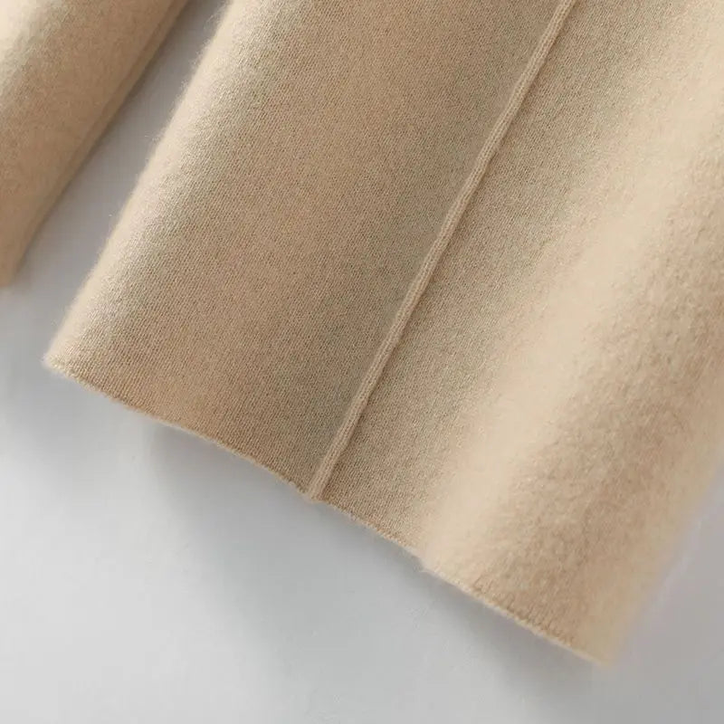 Cashmere Sweatpants Women Autumn Winter Fashion High Waisted Drawstring Warm Pants Casual Solid Knitted Cashmere Insulation Pant