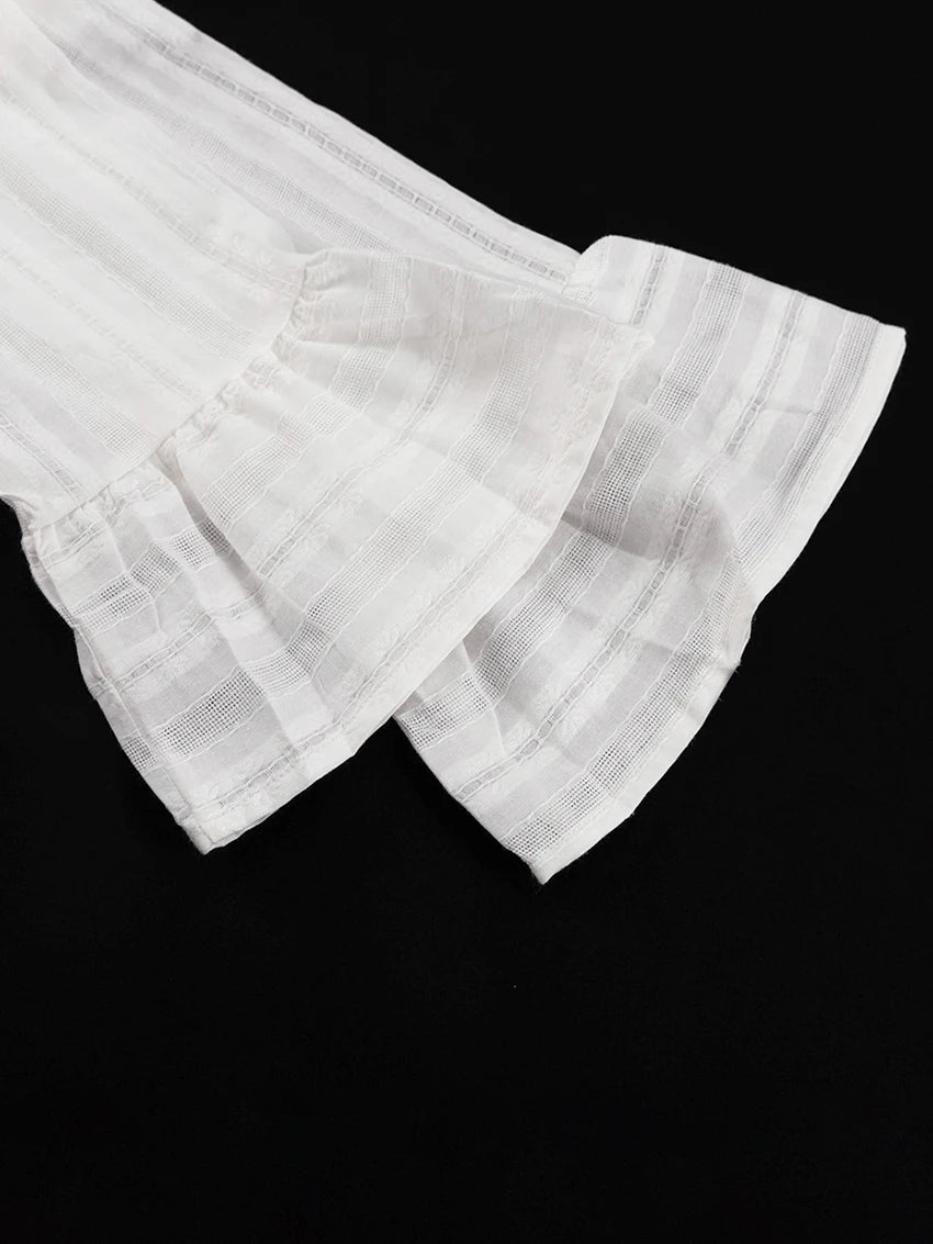 Marthaqiqiq Casual Women Nightgown 2 Piece Suit Long Sleeve Nightwear Turn-Down Collar Sleepwear Pants Loose Home Clothes Ladies