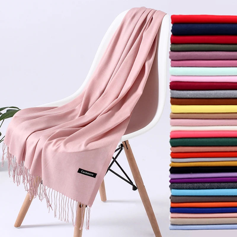 Women's Scarf Pashmina Shawls and Wraps for Evening Dresses Travel Office Winter Wedding Cashmere Feel Large Scarves