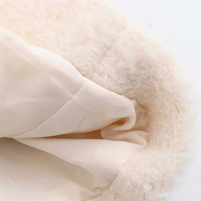 Women's Coat 2025 Autumn New Style White Long-Sleeve Double-Breasted Simple Loose Coat Casual Fashion Versatile