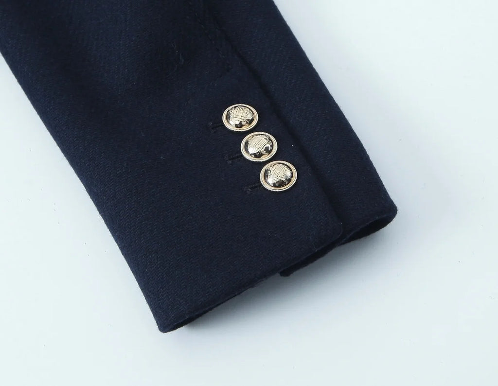 Woolen Coat Fall Fashion Black Long Coat Elegant And Pretty Women's Coats American Retro Autumn Outerwear Urban Coats