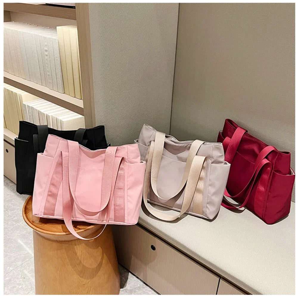 2024 New Handbags Casual Shopping Bags for Women Soft Canvas Big Capacity Tote Bag Messenger Big Mummy Shoulder Bag Ladies