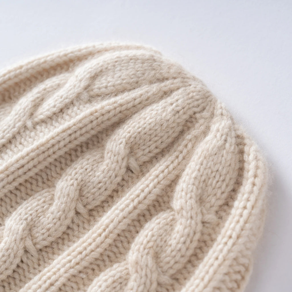 Cashmere Hat For Women/Men Winter New Thickened Fashion Solid Twisted Knitted Beanies Hats Casual Unisex Outdoor Soft Warm Caps